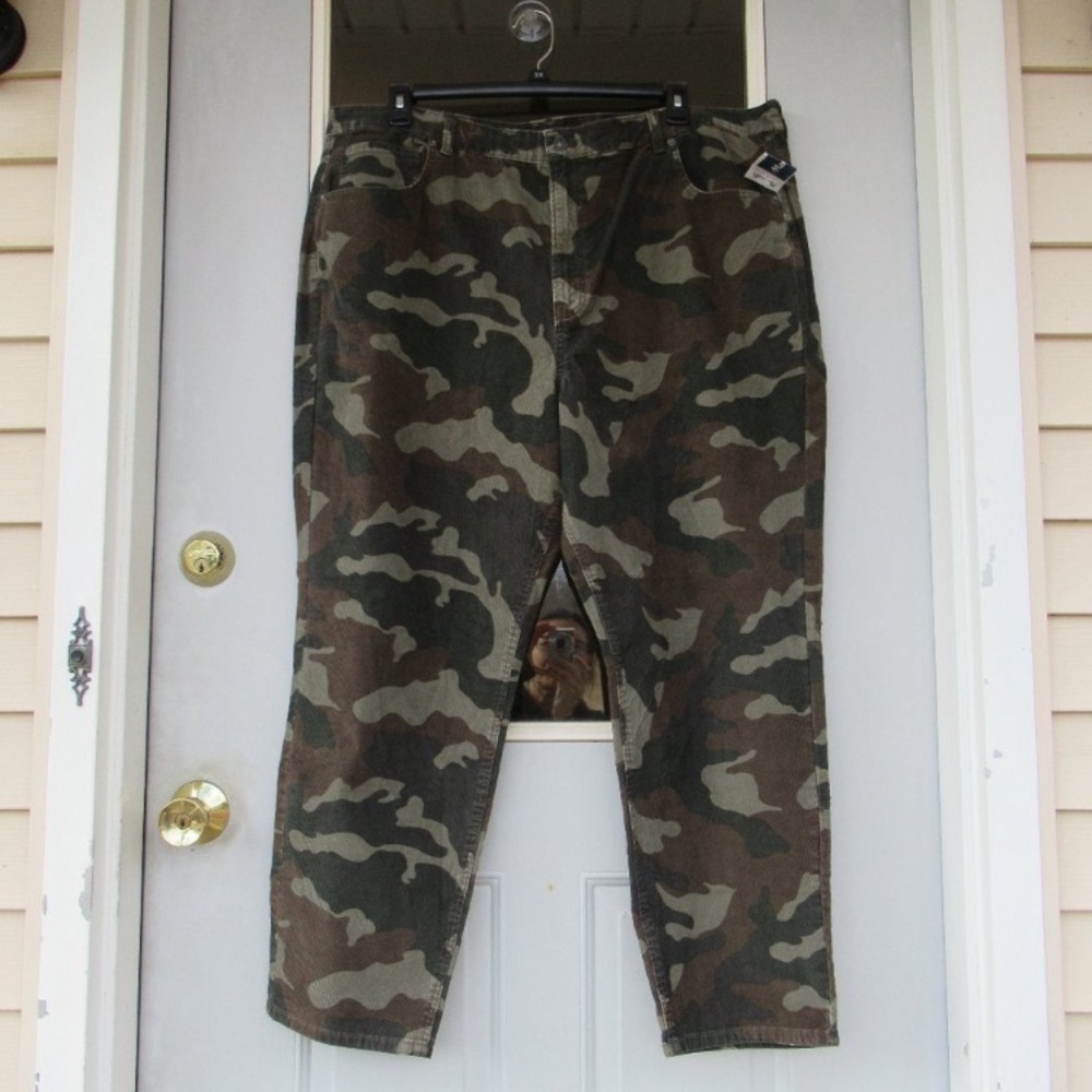 American Eagle MOM JEAN super stretch camo print plus size 24